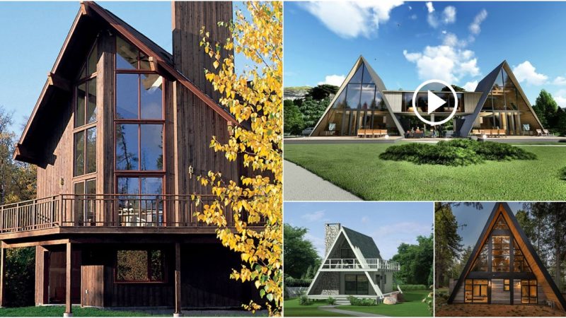 35 Lovely “A-frame Home” Design Ideas, Compact Form, Unique Contemporary Design