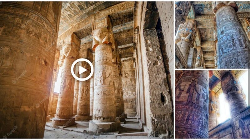 This is unparalleled art, the halls and ceilings of the 2,000-year-old Temple of Hathor