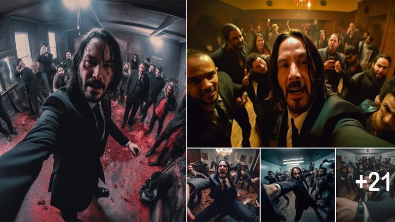 When John Wick is hunted down by a bunch of killers and has time to take a selfie