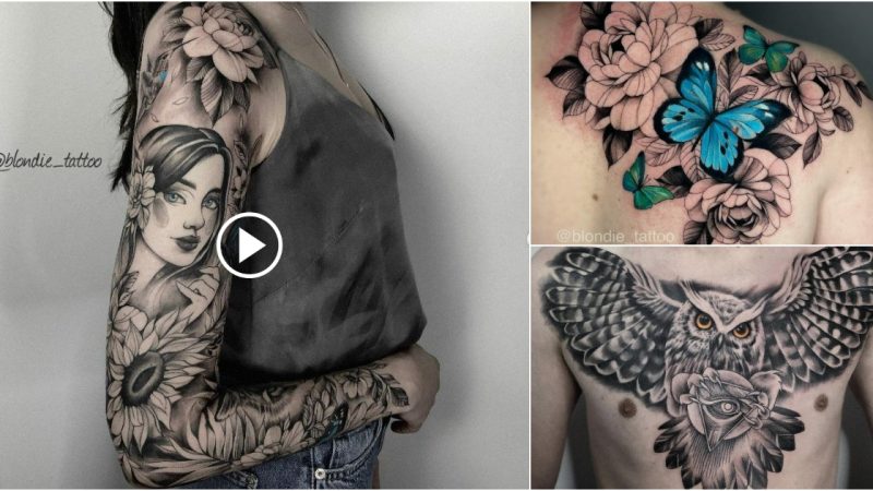 Explore Alina Kruchinina’s stunning tattoo designs in color, realistic black and gray, watercolor and graphic art.