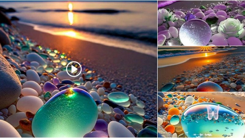 Amazingly beautiful crystal beach through artistic camera angle.