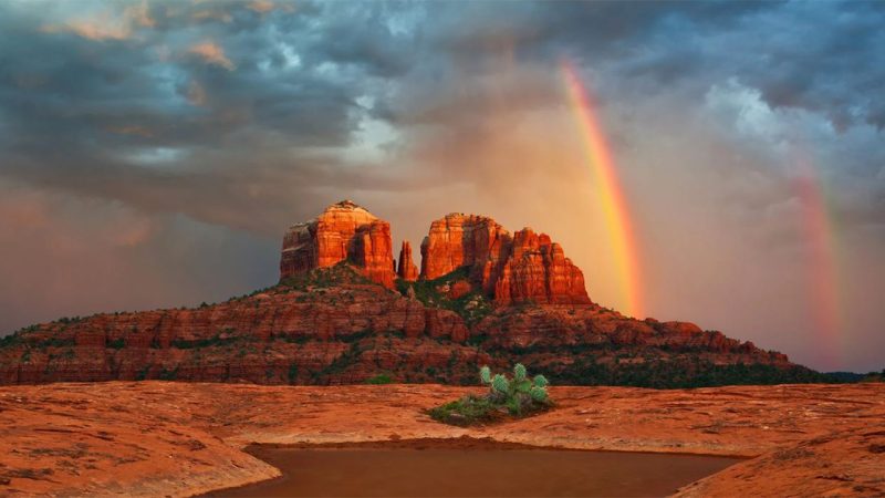 Rainbow over Cathedral Rock: Sedona, AZ, USA