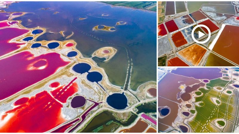 The colorful Yuncheng Salt Lake