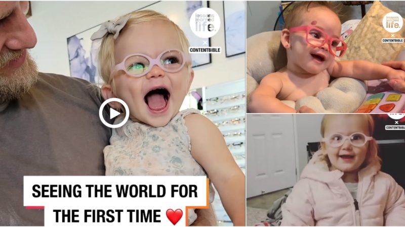 Myopia baby suddenly sees everything around thanks to the doctor’s intervention