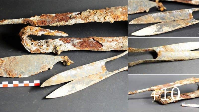 Fascinating Discoveries: Folded Sword and Miniature Scissors Unearthed in 2,300-Year-Old Celtic Tomb in Germany