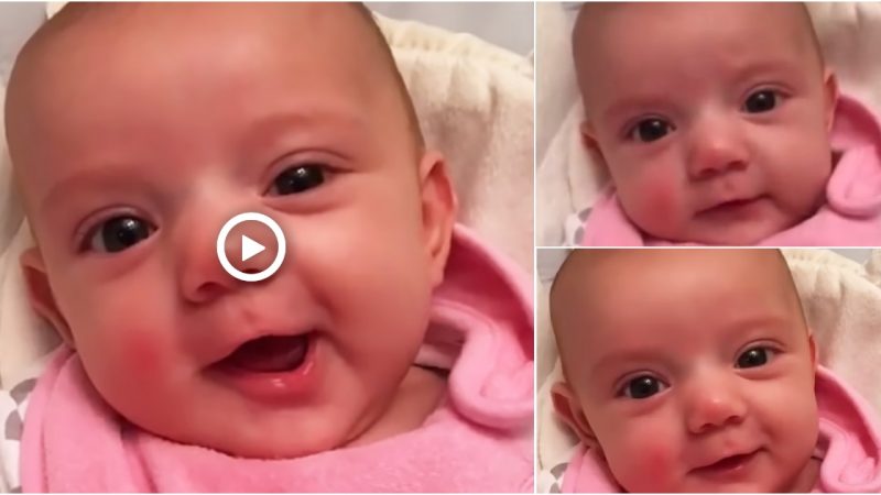 Baby is so cute saying “I love you” at 10 weeks old (video)