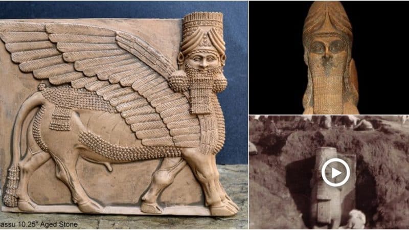 This is the time when one of the colossal statues also known as Lamassu at the Nergal Gate of the ancient city of Nineveh was discovered.