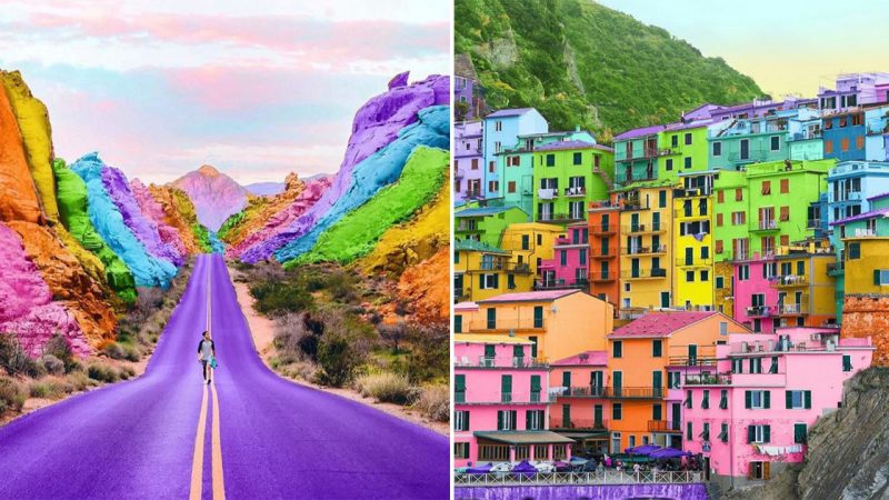 New York Artist Transforms Pictures into Captivating Rainbow Masterpieces, Unleashing the Power of Color.