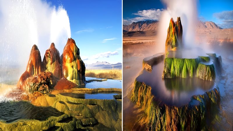 The mysterious beauty of the enchanting Fly geyser is located in the United States.