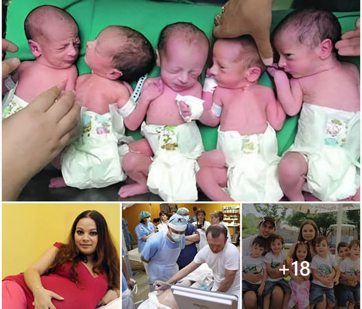 Miraculous Birth: Young Mother Gives Birth to Quintuplets, Creating a Lifetime of 480 Years in a Single Delivery.