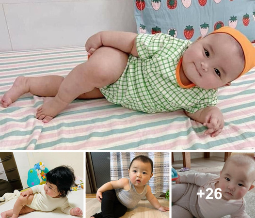 Internet Users Enthralled by the Captivating and Alluring Poses of the Infant.