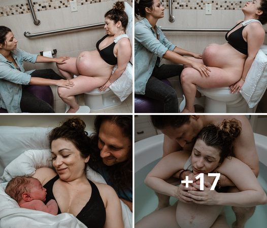 Intense and Striking Birth Photo Captures Mother’s Body During Labor