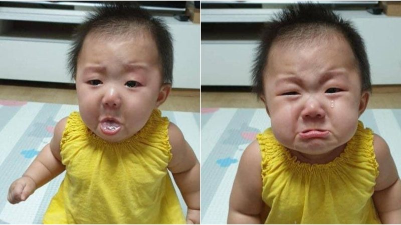 You will laugh with the crying face of the baby causing fever in the online community below