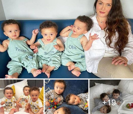 Charming Triplets Decked Out in Coordinating Heart-themed Outfits, Tripling the Adorability Factor Online