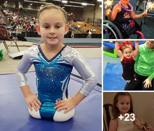 Paige’s Inspirational Odyssey: Conquering Gymnastics Challenges at 8 Years Old, Born Without Both Legs