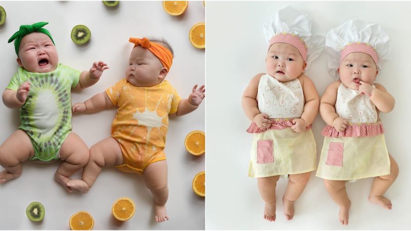 Singaporean Twins Capture Hearts with Their Uniquely Adorable Photos