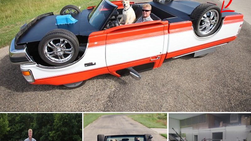 Auto shop worker spends six months and $6,000 building road-legal upside-down Ford truck